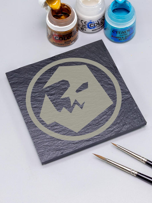 Laser Engraved Slate Coaster - Crazy Moon